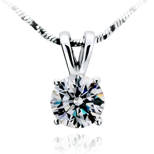 

TN205 Free Shipping!Fashion Classic 1 carat/2 carat 4prongs sona Simulated Gem Necklace Wedding Bridal Pendant For Women jewelry