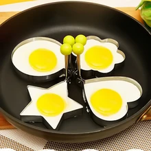 DIY Fried Egg Shaper Mould Stainless Steel Fried Pancake Ring Circle Mold Omelette Stencil Egg Cooking Tools Kitchen Accessories