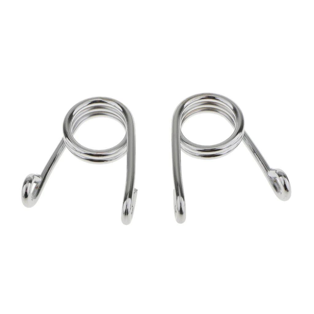 2pcs 2 inch 50mm Scissor Clip Style  Seat Spring Compatible for Harley  Bobber Chopper (Silver)
