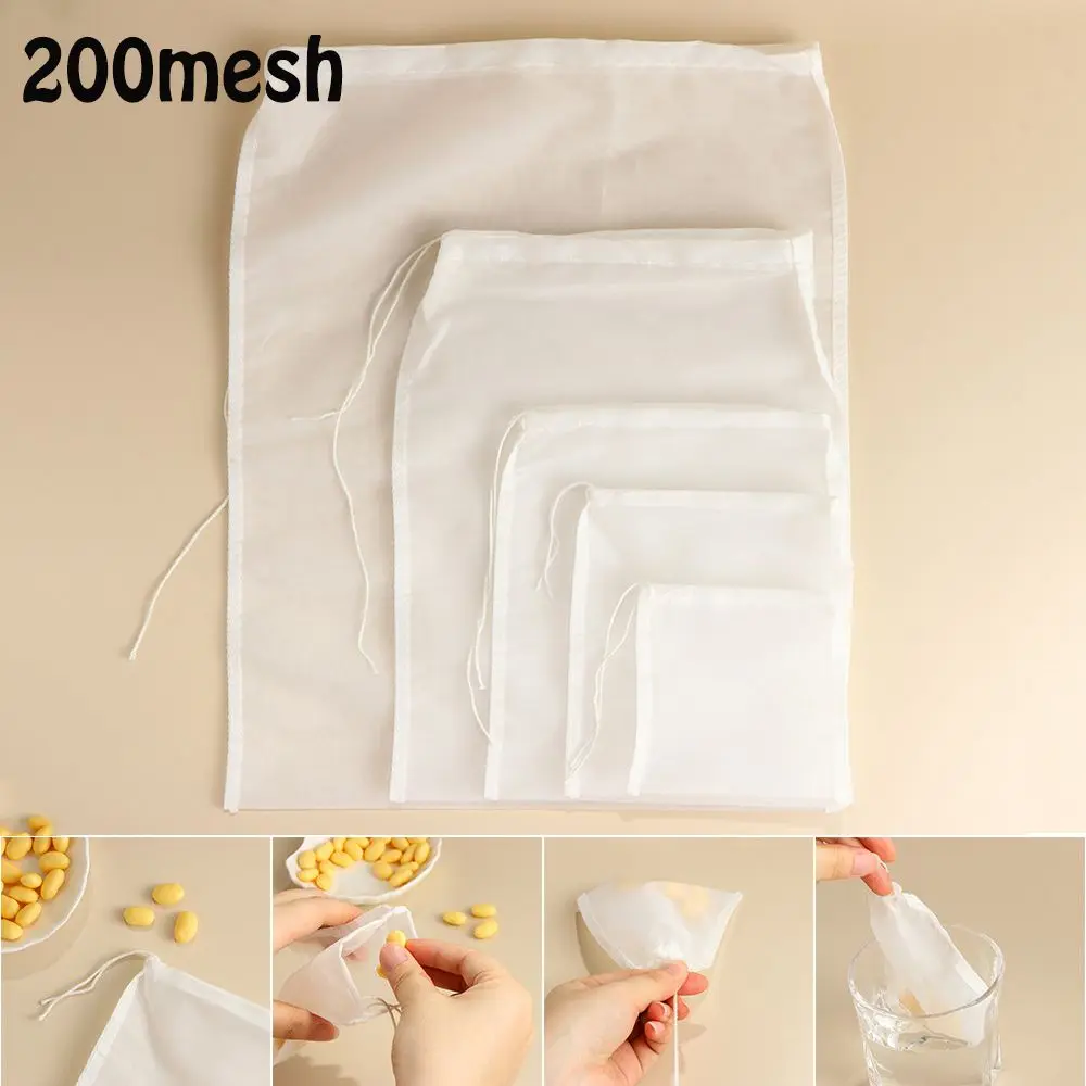 

200mesh All Purpose Colander Food Special Cooking Nut Milk Bag Nylon Fine Mesh Cheese cloth Coffee Filter