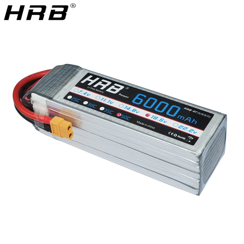 HRB Lipo 5S батарея 18 5 V 6000mah 50C XT60 Deans T XT90 EC5 S AS150 RC вертолеты автомобиль литий