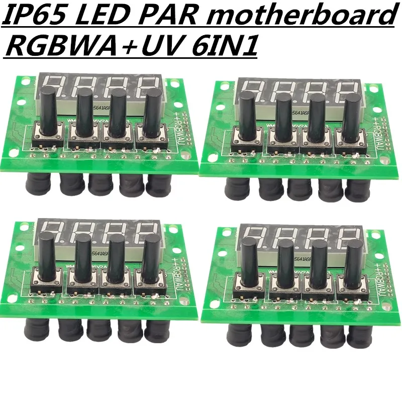 4 шт/RGBWA + УФ материнская плата IP65 светодиодный PAR доска постоянный ток DC12-36V 18x1 8
