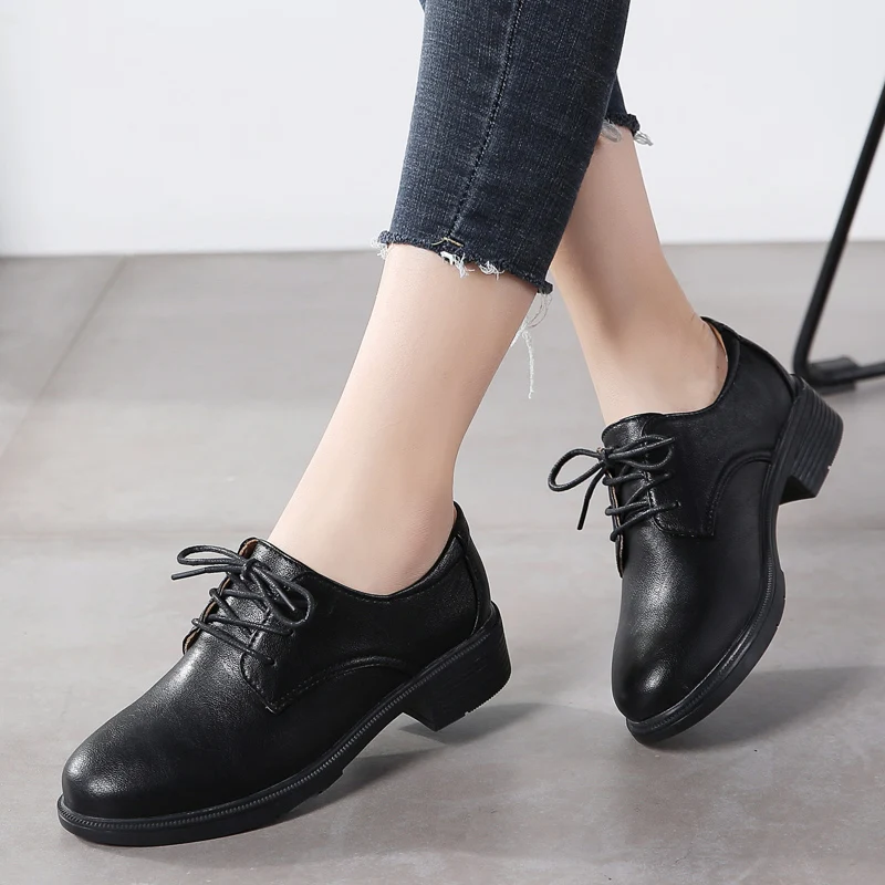 New Breathable Genuine Leather Flats Shoes Woman Sneakers Tenis Feminino Nurse Peas Flats Shoes Plus Size Women Shoes*862