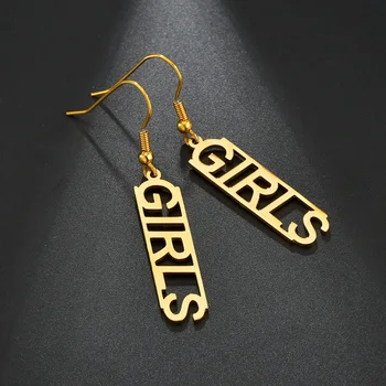 

Letter Piercing Name Dangle Earrings Weddings Party Jewelry Name Brief Personalized Customied Letter Playboy Women Earrings Stud