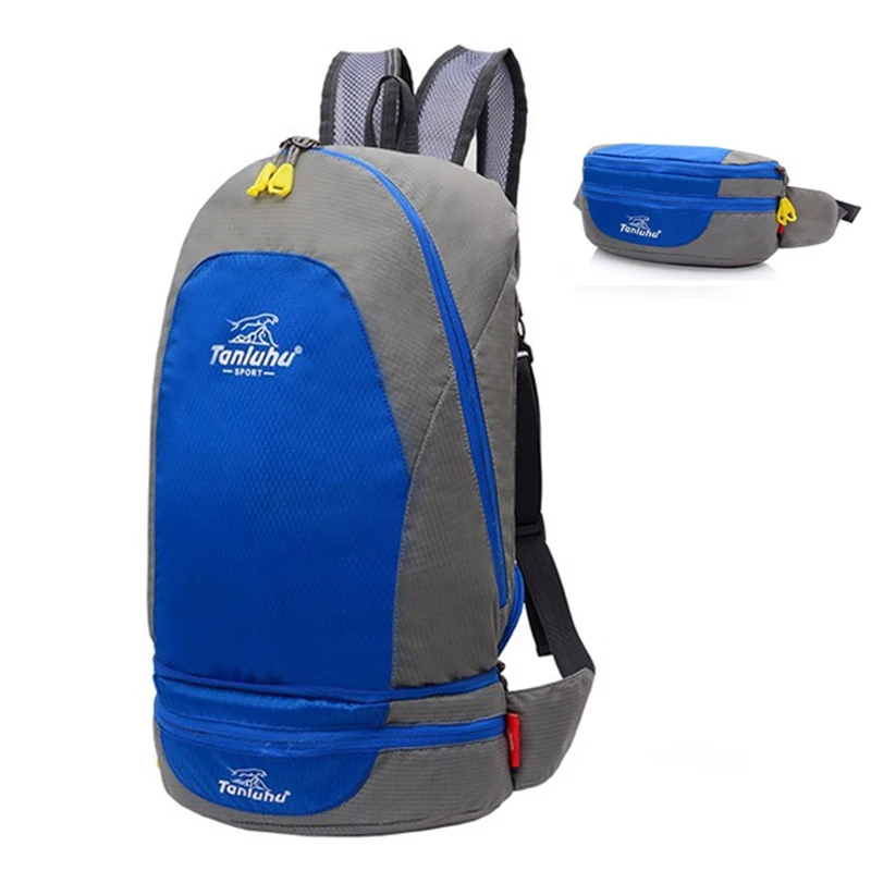 Outdoor Sports Backpack Light Weight Waterproof Travel Hiking Bag Storage Adjustable Belt Camping Foldable Portable Waist Bags