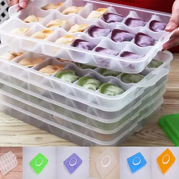 

Refrigerator Food Storage Box Kitchen Accessories Organizer Fresh Box Dumplings Vegetable Egg Holder Stackable Microwave