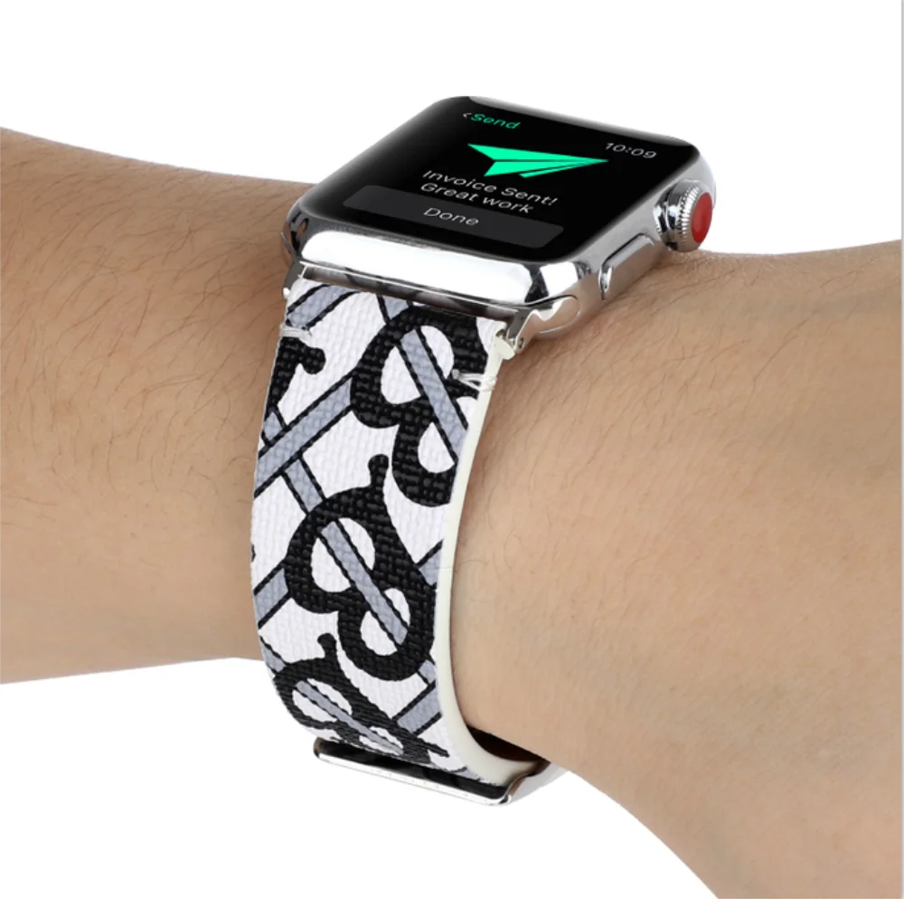 Ремешок из натуральной кожи для Apple Watch band 4 3 iwatch 42 мм 38 мм 44 мм 40 мм pulseira correa браслет умные часы аксессуары петля