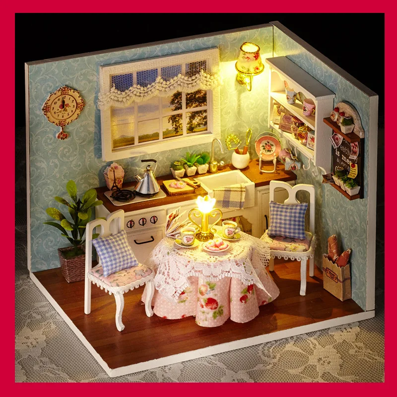 

Handmade DIY Hut Happiness Kitchen Children'S Educational Hand-made Model Toy Birthday Gift