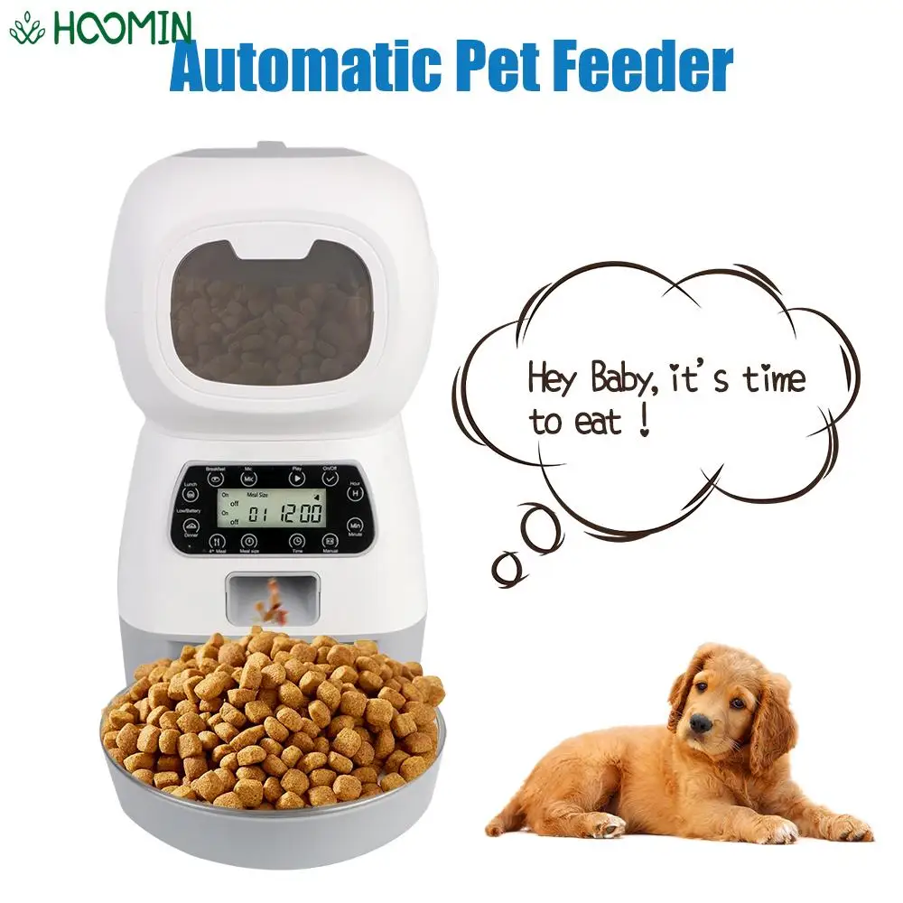 

Automatic Timer Pet Feeder Stainless Steel Bowl For Cats Dogs 3.5L Smart Food Dispenser Pet Supplies EU Plug