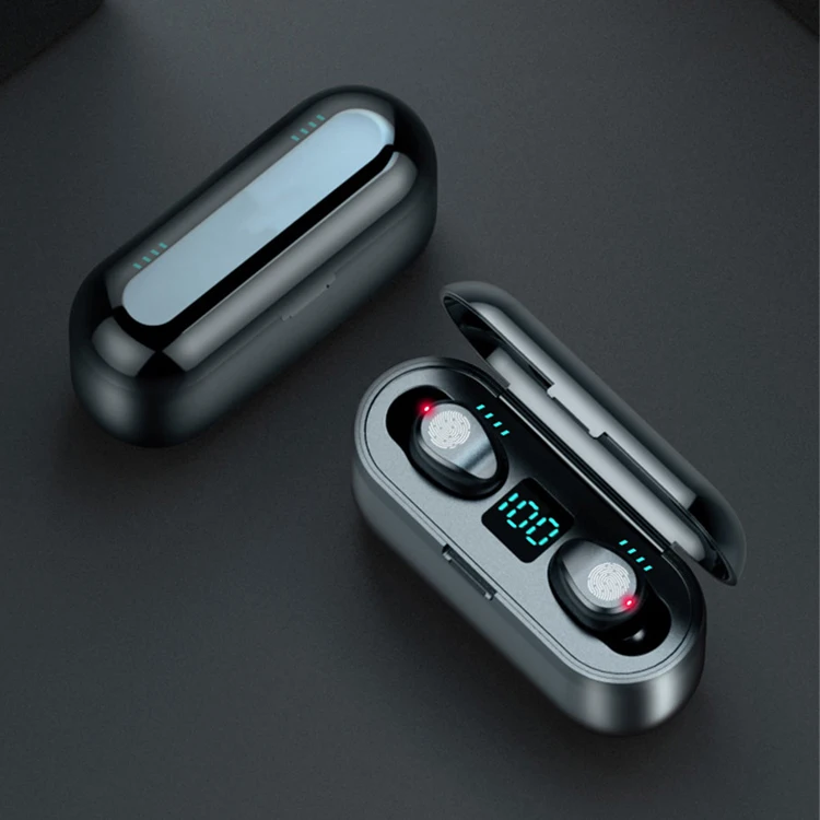 F9 Mini Wireless True Bluetooth 5 0 Earbuds tws Earphone led 8D Stereo Headset With 2000 MAh Charger case For iPhone Xiaomi