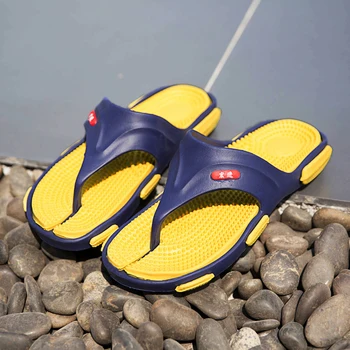 

Summer 2020 Mens Sandals Anti Slip Men Sports Sandals Rubber Beach Mens Shoes Luxury Brand Sports Sneakers Men Blue Yellow