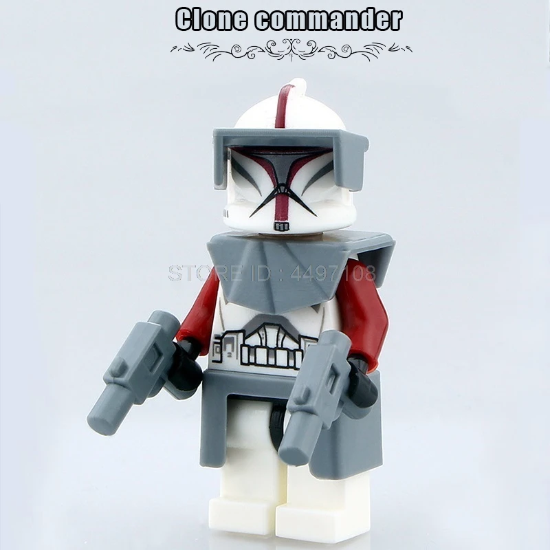 Clone commander Звездные войны, клон, десантники, Praetorian Guard, робот, армейские фигурки Звездные войны, строительные блоки, детские игрушки, RSD8 BB8 R2D2, мастер джедай, наборы - Цвет: Clone commander