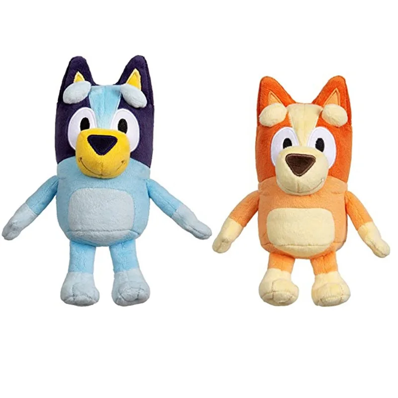 Мягкая мультяшная плюшевая кукла 28 см игрушки Bluey бинго собака мягкие с животными