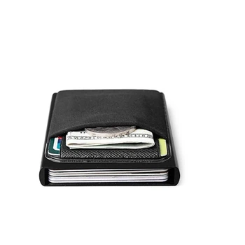 

New Anti-theft Credit Card Holder Thin ID Card Case Unisex Automatically Solid Metal Bank Card Wallet Business Mini