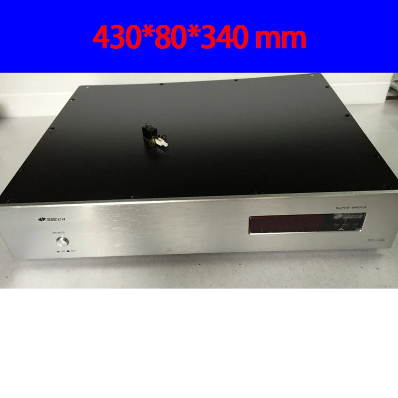 KYYSLB 430*80*340 мм DAC 4380 усилитель шасси коробка дом DIY корпус с переключателем розетка