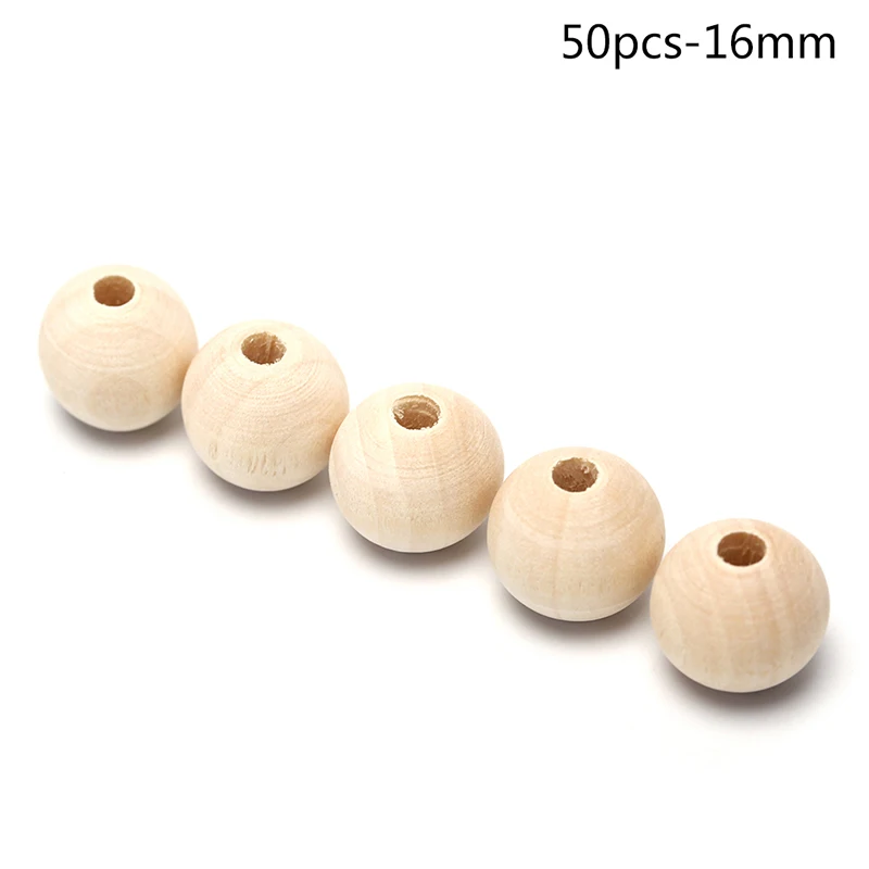 50/100 шт. натуральное дерево Прорезыватели для зубов Для детей DIY деревянный ювелирных изделий Ремесла без примесей свинца и деревянных шариков