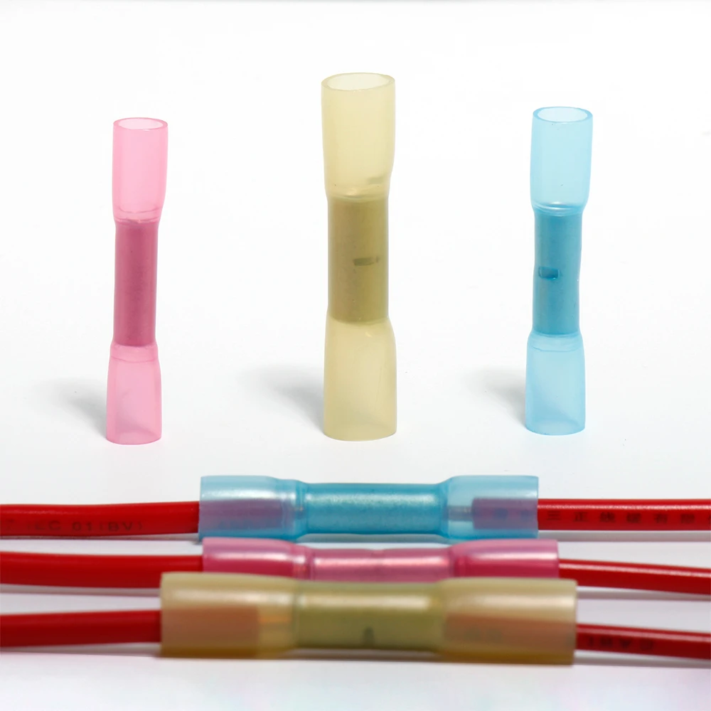 

Waterproof Insulated Heat Shrink Splice Wire Butt Electrical Cable Terminals 22-18/16-14/12-10AWG BHT1.25 BHT2 BHT5 Connector