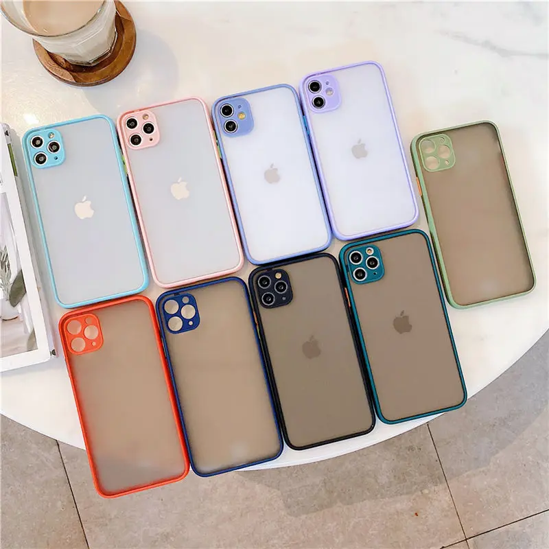 Силиконовый противоударный чехол контрастных цветов для телефона iPhone 11 Pro X XR XS Max