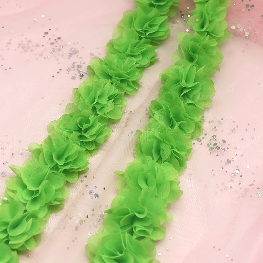 3D Chiffon Cluster Flowers Lace Dress Decoration Lace Fabric Applique Trimming Sewing Supplies 26pcs 5CM H737,lace fabric,chiffon fabric,lace garment accessories,lace sewing supplies,chiffon lace fabric,lace decoration,lace accessories,lace sewing accessories,clothing accessories