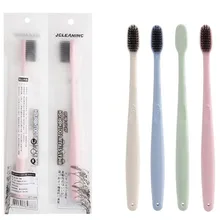 4 шт. Экологичная пшеничная соломенная зубная щетка для чистки зубов Ультра мягкий тонкий наконечник Binchotan щетка с древесным углем щетка для зубов для взрослых