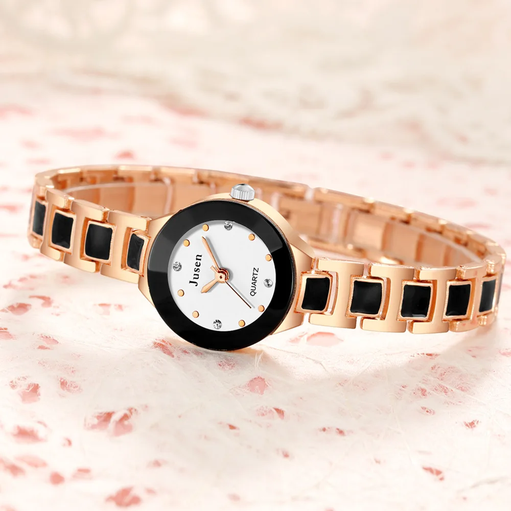 2021 Luxury Women Golden Stainless Steel Bracelet Watch Ladies Fashion Hollow Strap Dress Watch Female Casual Clock Relogio Hot 