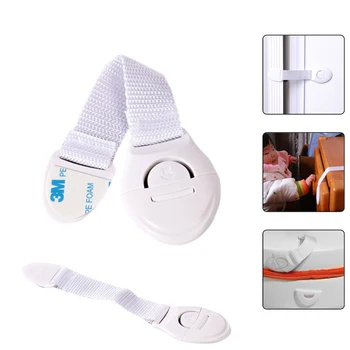 

2020 Drawer Door Cabinet Cupboard Toilet Safety Locks Baby Kids Safety Care Plastic Locks Straps Infant Baby Protection