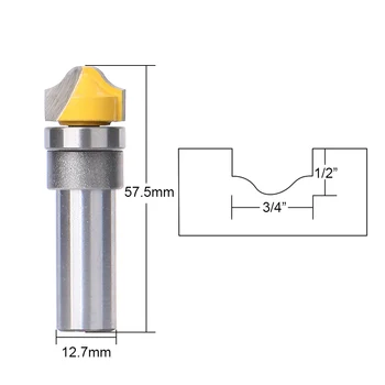 

Router bit Carbide Alloy Clear Arc Panel Board Sculpture Carving Cutter Tool 1/4 "/ 1/2"/8mm shank wood bit drill