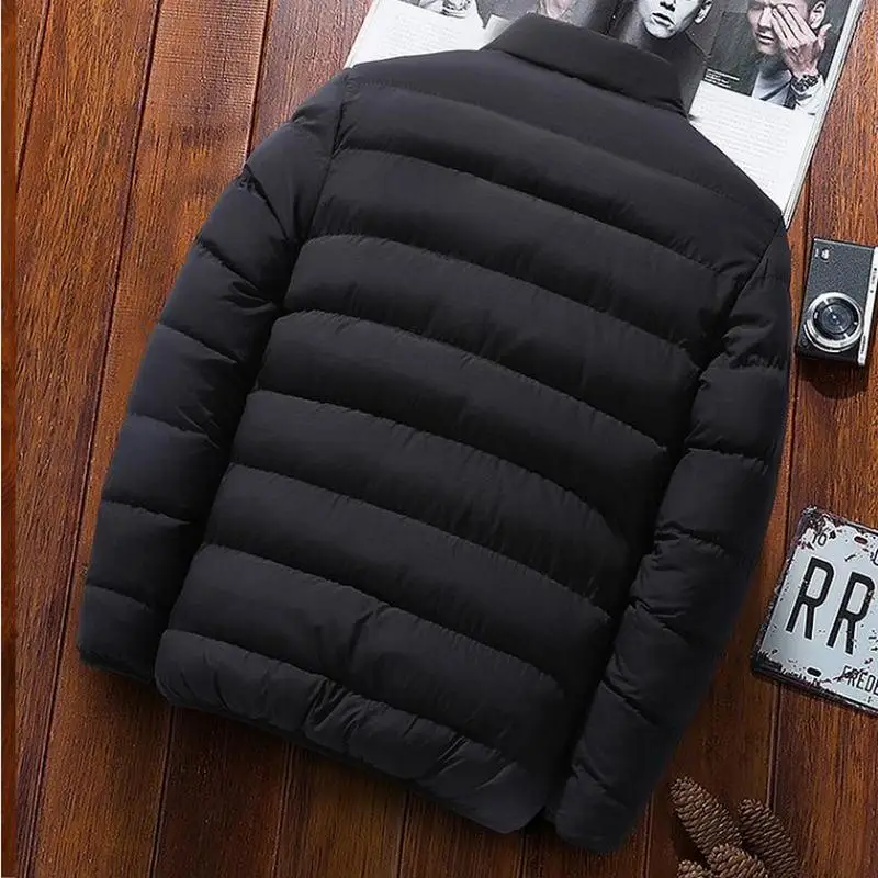 Новинка, мужская зимняя куртка, Мужская Повседневная модная куртка с принтом, высокое качество, яркие полосы, пальто, мужская куртка, большой размер, M-4XL