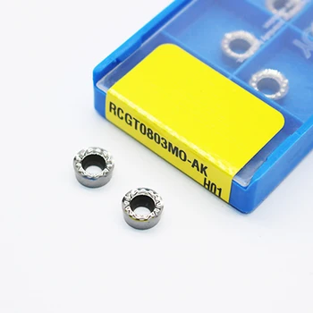 

10pcs RCGT0803 MO AK H01 Aluminum cutter blade Insert RPGT08T2MO Cutting Tool turning tool CNC Tools AL TIN Alloy wood
