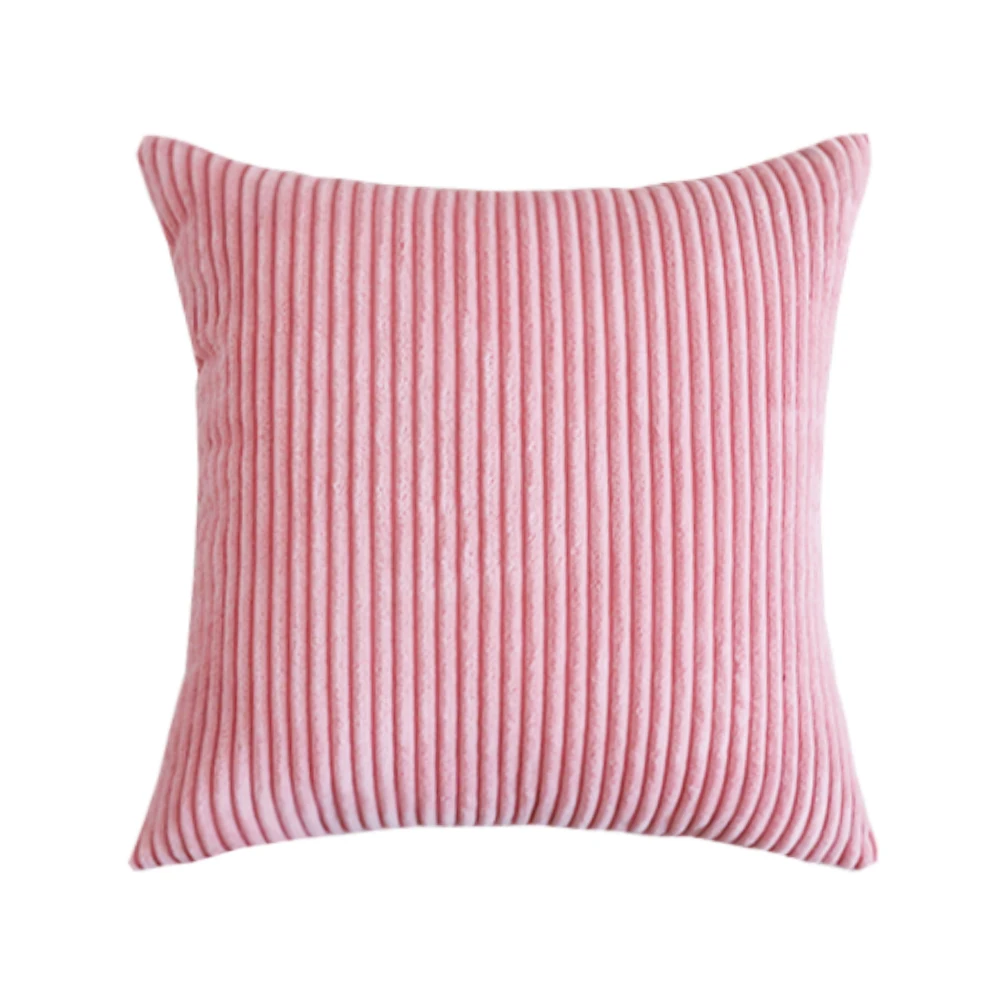 Striped Corduroy Fabric Solid Color Cushion Cover 45/50/60CM Sofa Bed Decoration Classic Simple Pillowcase NPCJC-C 2