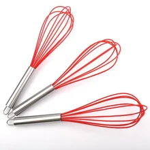 10-дюймовая шпилька ручной венчик для взбивания Нержавеющая сталь ручка на данный момент мешалка, Креатив, силикагель крем яичное било