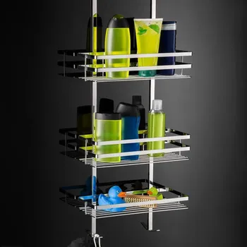 

Three-layer Hanging Bathroom Rack Free Installation 304 Stainless Steel Shower Rack Shower Gel Holder Household Storage Rack HWC