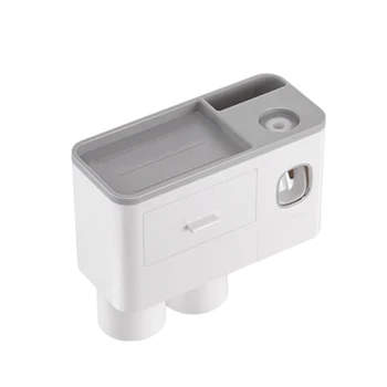 

netic Adsorption Toothbrush Holder Automatic Toothpaste Dispenser Wall Mount Storage Rack Bathroom Accessories