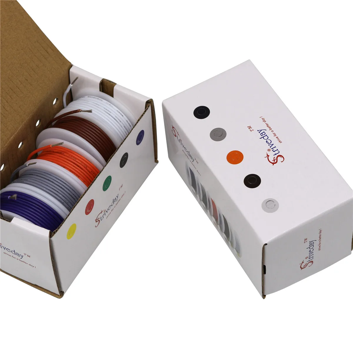 box2 UL 1007 24AWG 50 м луженая медная проволока многожильный провод и кабель ПВХ Материал провода Диаметр 1,2 мм - Цвет: box2