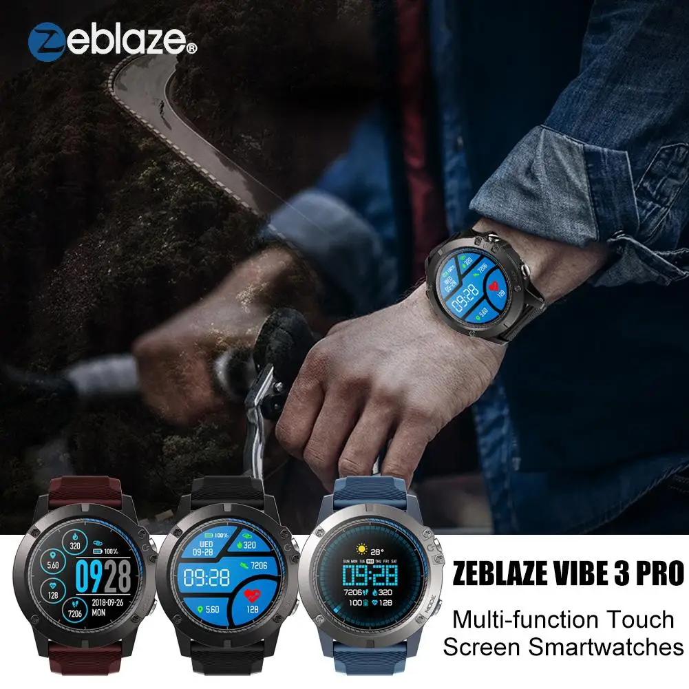 Zeblaze VIBE 3 PRO спортивный трекер Android IOS Bluetooth Смарт-часы датчик сердечного ритма дополнительный режим ожидания водонепроницаемый смарт-браслет
