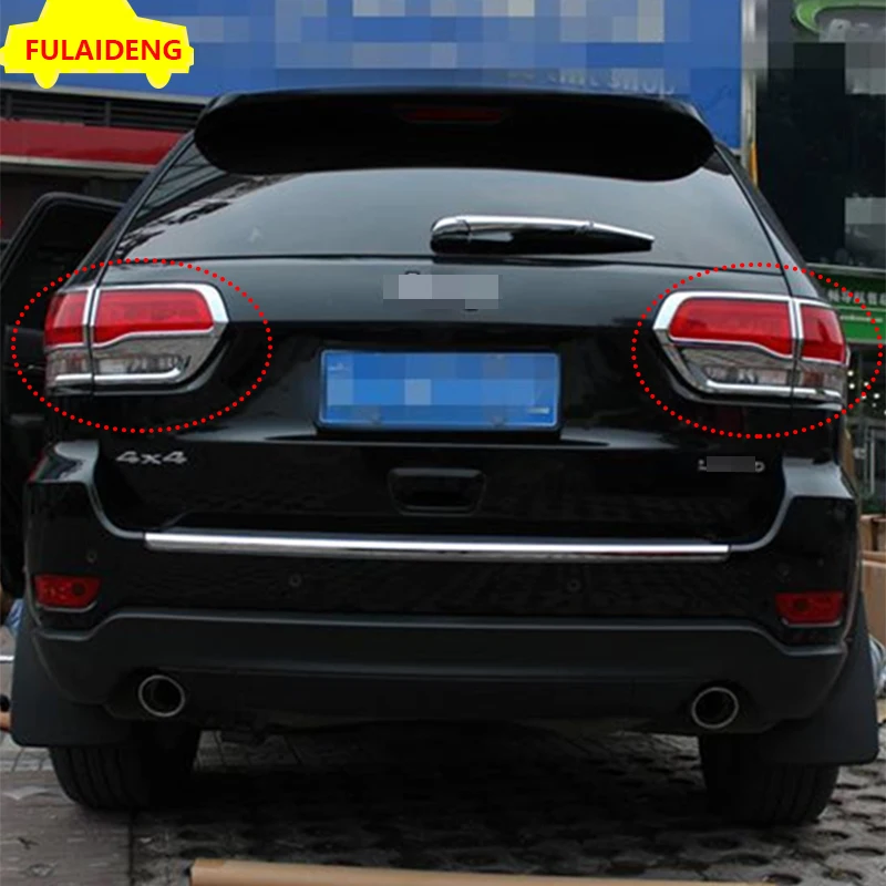 4 шт. для Jeep Grand Cherokee- ABS хром задний фонарь рамка Крышка отделка автомобиля Стайлинг Аксессуары