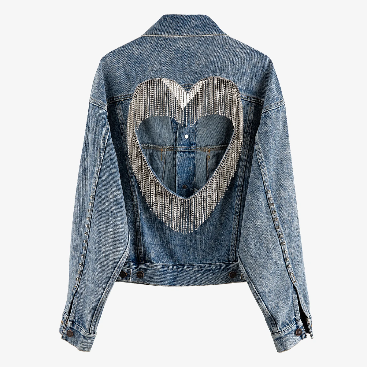 blinged out jean jacket