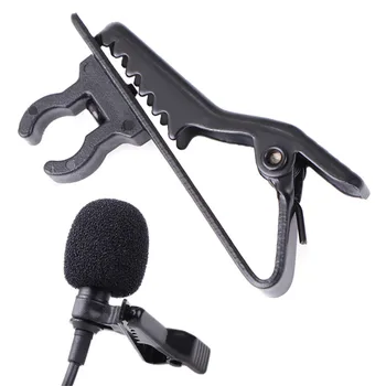 

3pcs Microphone Lapel Tie Clip for 6mm Lapel Lavalier Mic Black