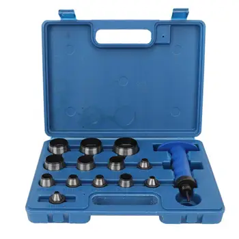 

14Pcs Hollow Punch Set DIY Leather Craft Belt Punching Tool 5mm-35mm with Plastic Box Leather Tools Leather Punch Leathercraft
