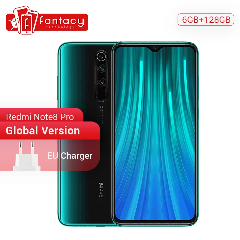 Xiaomi Redmi Note 8 Pro смартфон с 6 дюймовым дисплеем четырёхъядерным процессором Snapdragon MTK