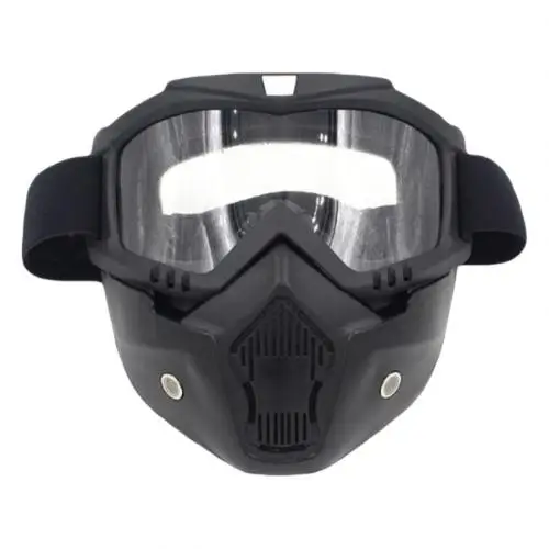 Мотоциклетный шлем регулируемый хорошего качества очки полная защитная маска для лица очки аксессуары для мотоциклов - Цвет: Transparent