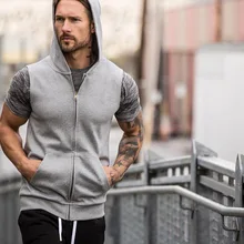 Майка для спортзала, мужская майка для бега, Стрингер, без рукавов, рубашка для фитнеса, тренировки мышц, бодибилдинга, спортивная одежда, повседневные толстовки, жилет