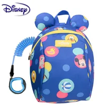 Сумка Дисней, Детский рюкзак с защитой от потери, мультяшный рюкзак с защитой от потери, детский школьный рюкзак с ремнем для прогулок, поводки