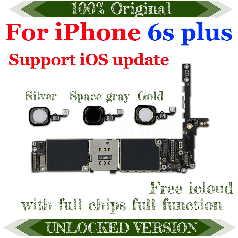 Clean Icloud Logic Board For Iphone 6s Plus 5 5inch Unlocked Full Chips Motherboard With Ios System Support 4g Lte Gsm Wcdma Mobile Phone Antenna Aliexpress