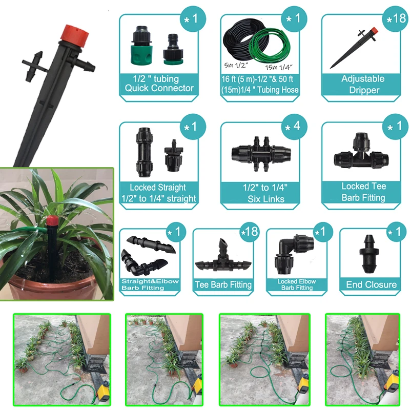 WIFI Tuya Smart Home Garden Automatic Watering Timer Rain Sensor Irrigation Sprinkler drip irrigation tool kit Watering & Irrigation Kits