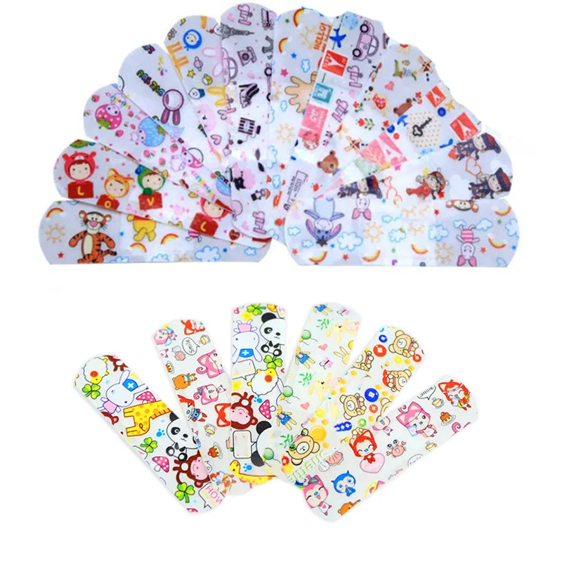 Cinta transpirable impermeable de primeros auxilios para niños y adultos pegatinas para heridas, 100 Uds.