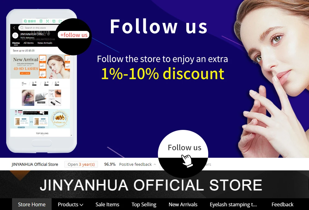 JINYANHUA 2d 3d Soft Natural Mink Eyelashes 3/12row Handmade Premade Volume Fans Eyelash Extension Maquillage Femme False Lashes