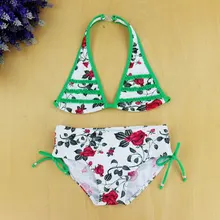 Детский купальник из двух частей Детский комплект бикини От 8 до 16 лет детский купальник с эластичной леопардовой расцветкой