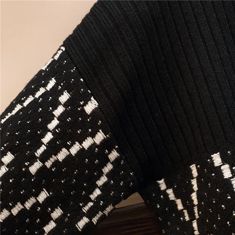 Amolapha Женская водолазка свободные вязаные пуловеры свитер+ широкие брюки вязаный комплект из 2 предметов зимний женский вязаный брючный костюм