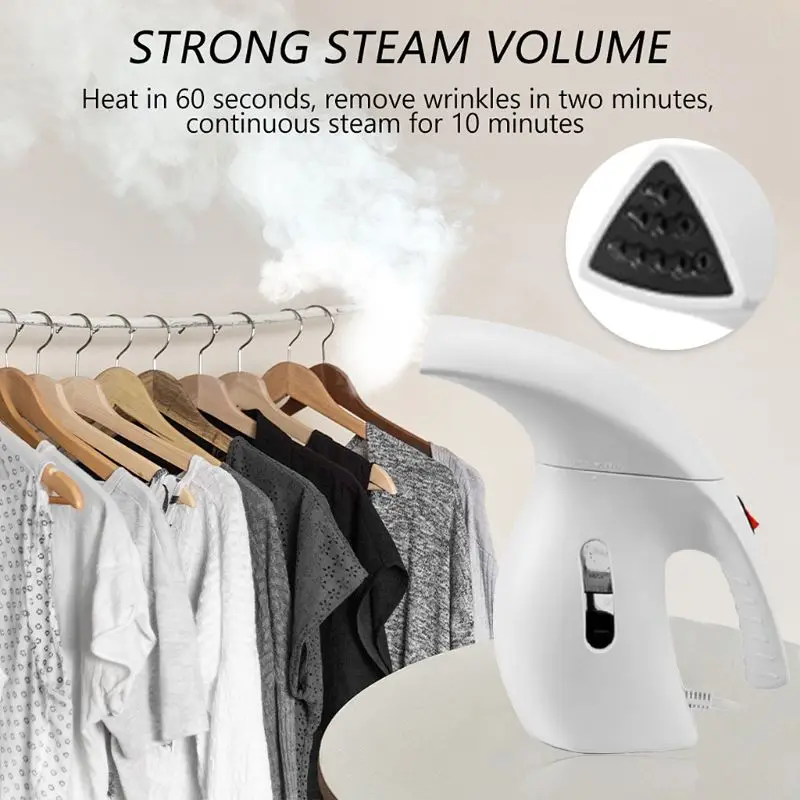 

Mini Portable Handel Steamer Steam Iron Fast Heat Up for Clothes Face Joints Steaming with Insulation Glove for Home and Travel